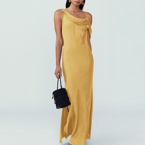 NWT Fame and Partners Francois Dress Gold